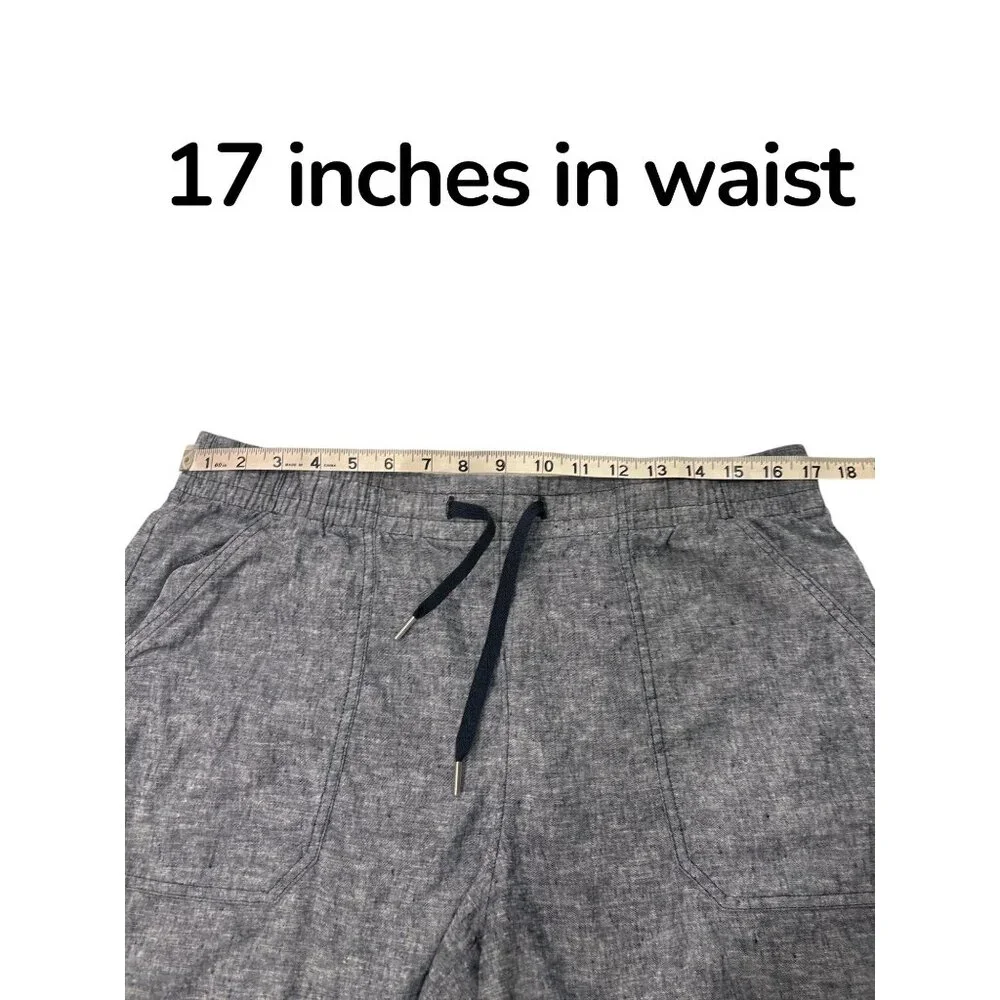 Orvis Linen Blend Shorts Lot 2 Size 16 Elastic Waist Casual Summer - Picture 9 of 12